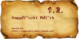 Vagyóczki Márk névjegykártya